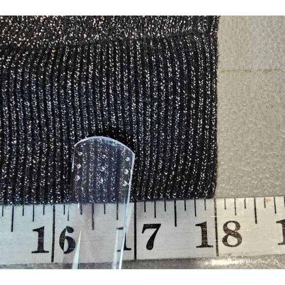 Vila Milano Womens Plus Size 1X Black Silver Metallic Wide Leg Sweater Pants NWT - Picture 4 of 11